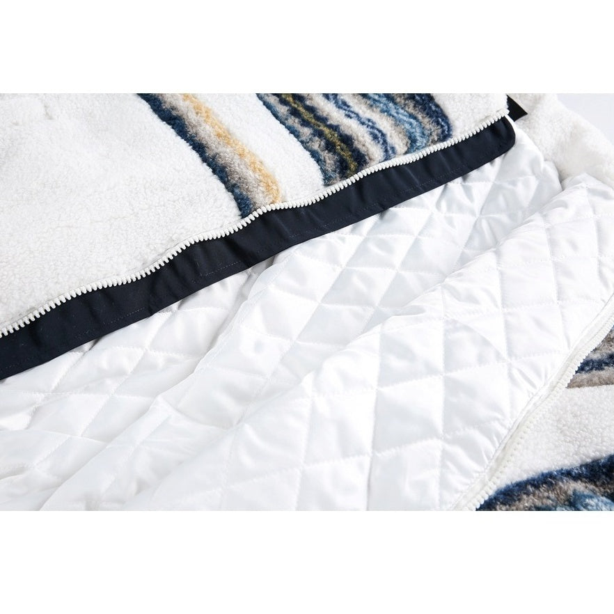 Nordic Pattern Boa Padded Jacket MY32