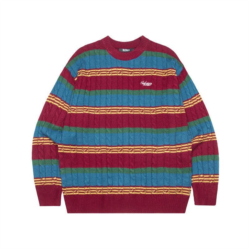 Multi-color Loose Border Sweater HH7002
