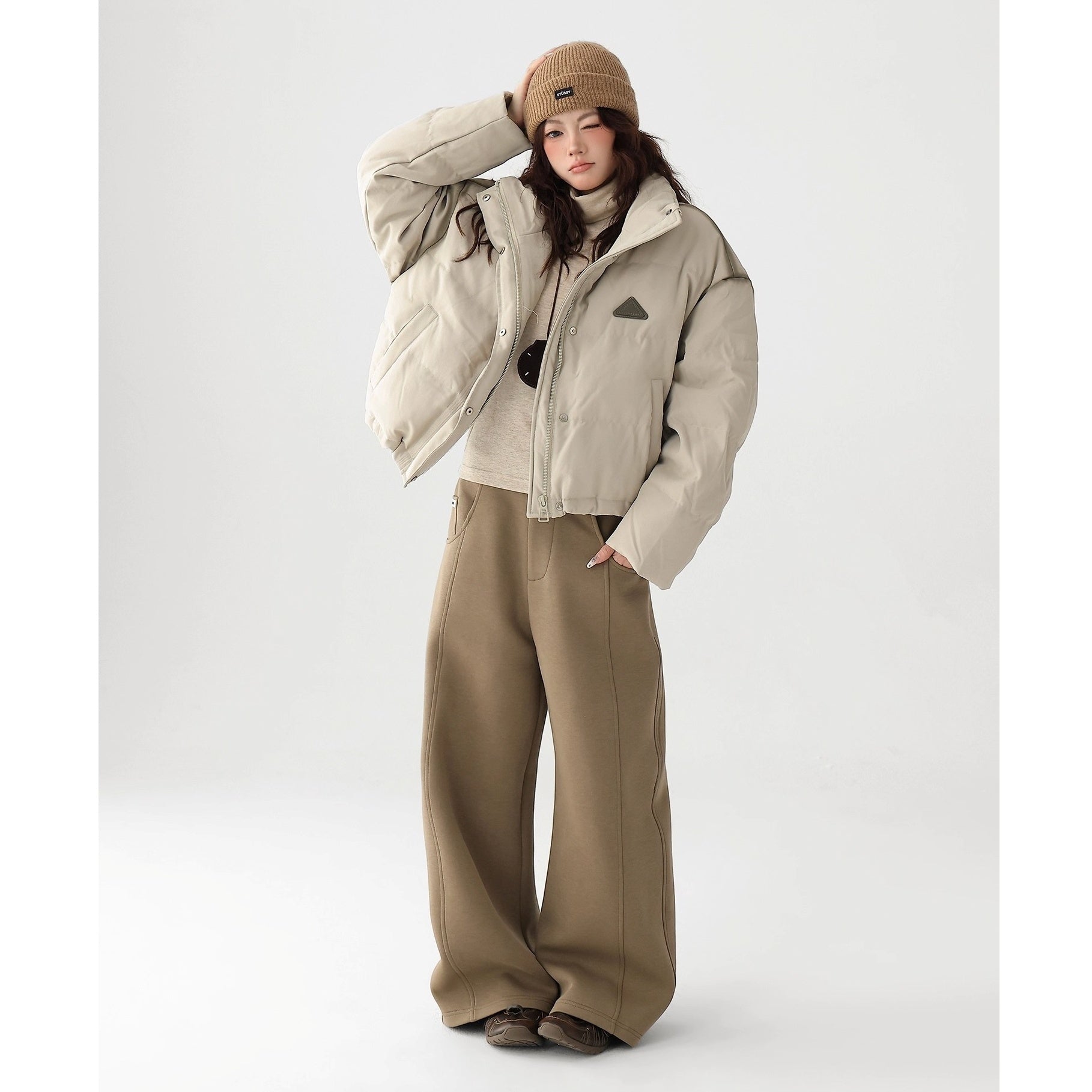 Stand Collar Short Down Jacket AC7016