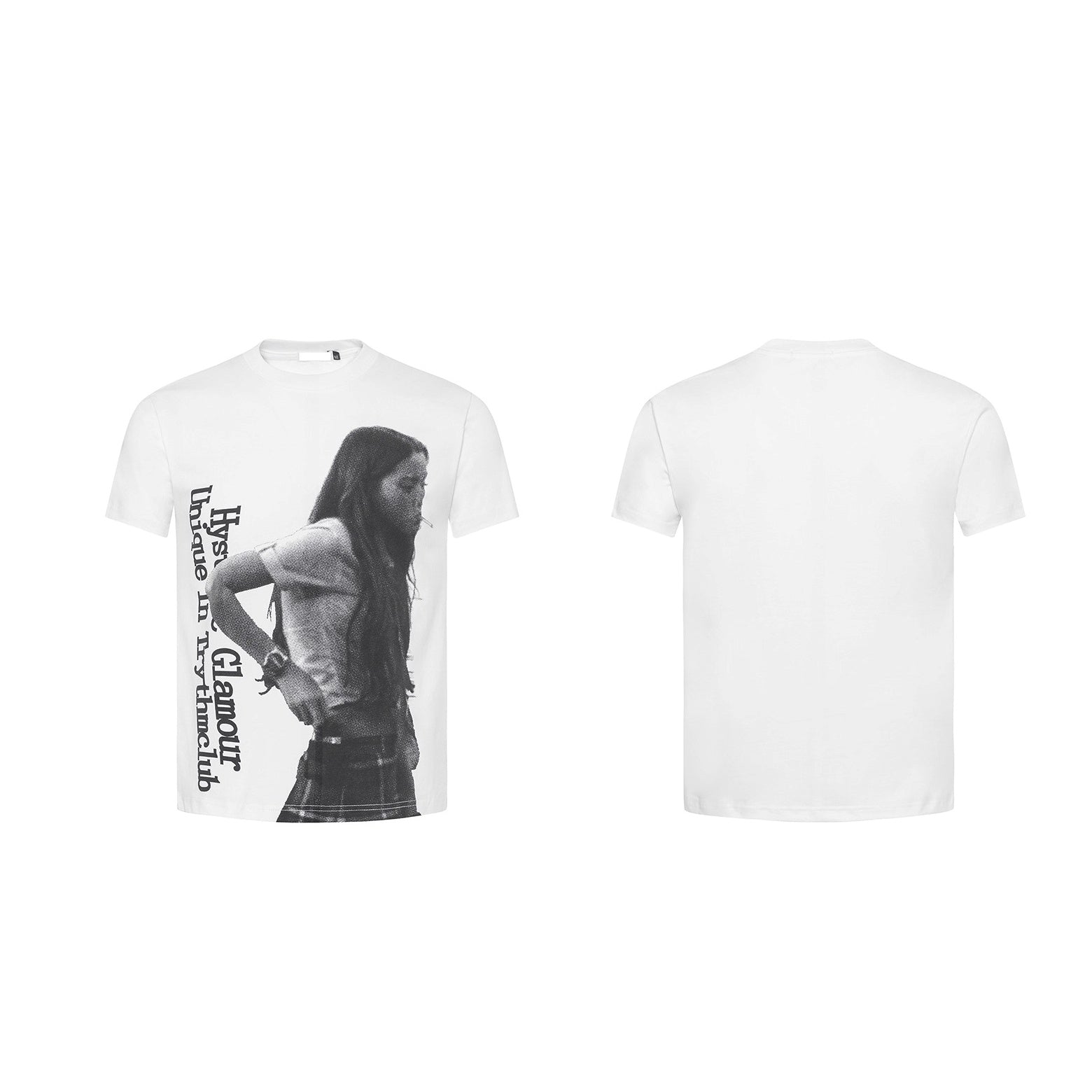 Portrait Letter Print Slim T-shirt MN9019