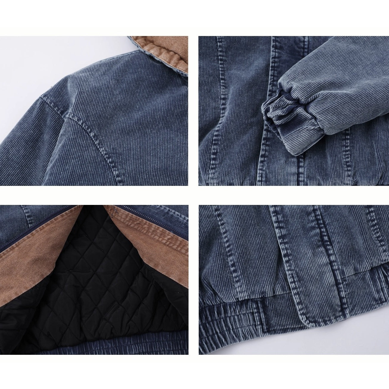 Corduroy Padded Hooded Jacket MW10306