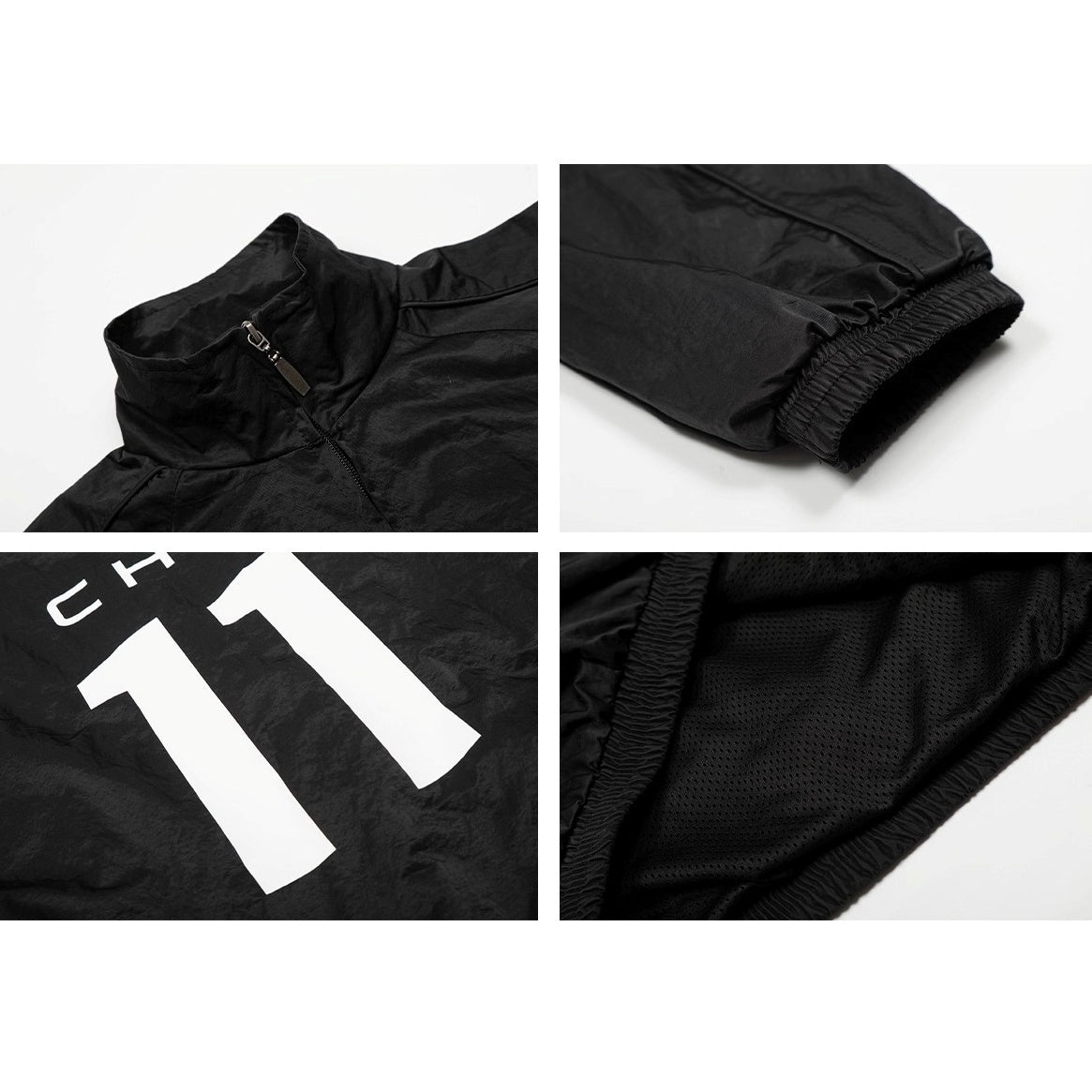Street Sports Monogram Print Stand Collar Jacket MN9049