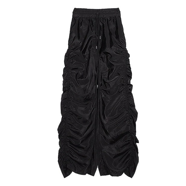 Side Gather High-waisted Loose Long Pants MW10256