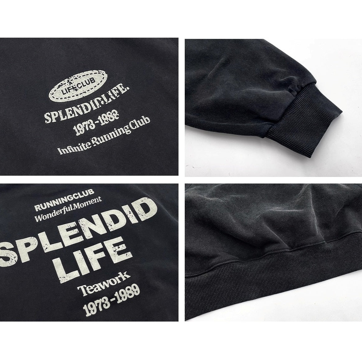 Letter Old Rework Wash Hoodie MN9036