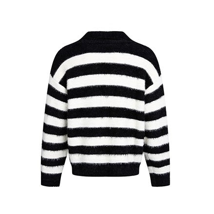 Border Lapels Contrast Sweater EZ265