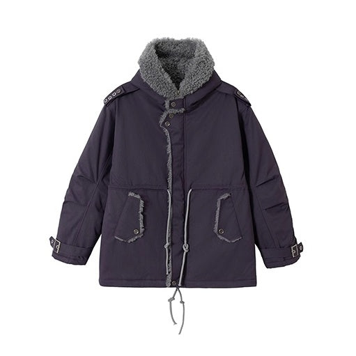 Furry Hooded Work Jacket EZ275