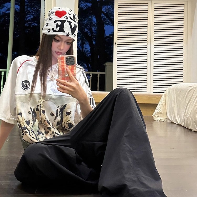 Dalmatian Print Short Sleeve T-Shirt CC1001