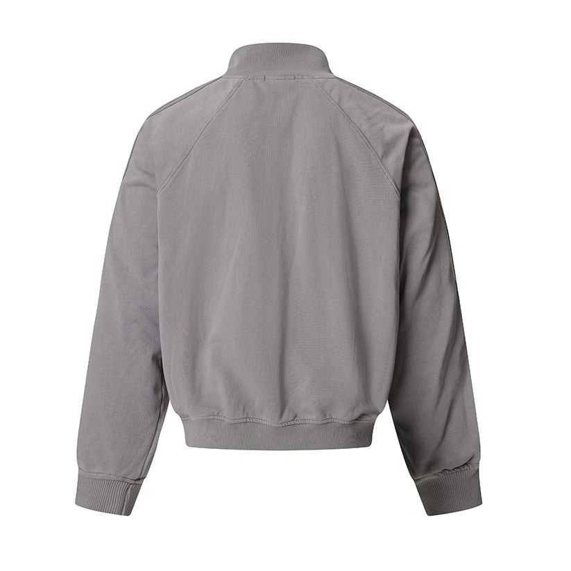 Patchwork Three Bar Stand Collar Jacket MR8026