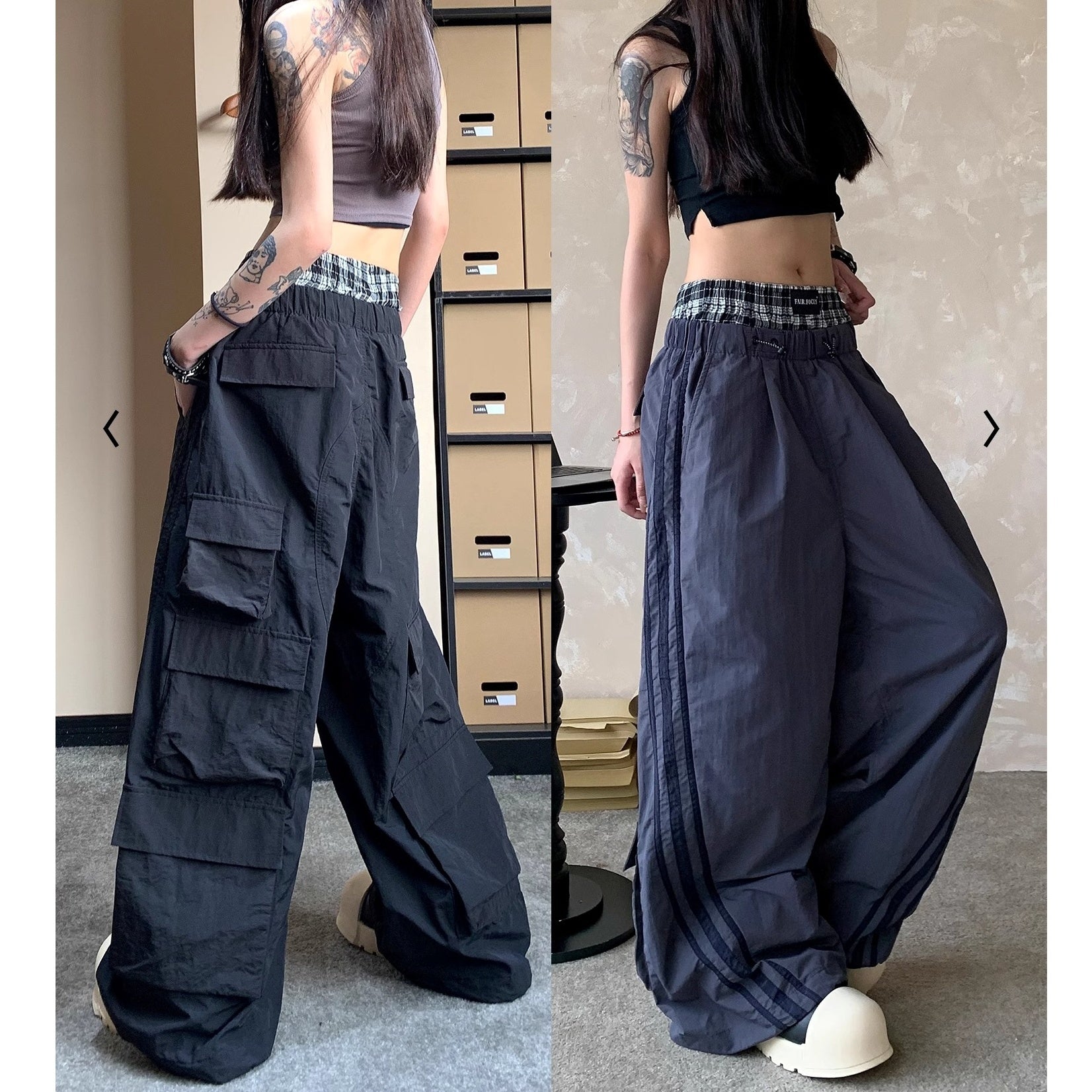 Side Striped Back Pocket Casual Pants MW10160
