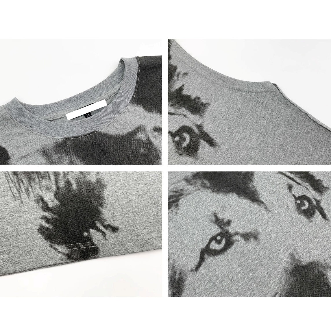 Wolf Dog Print Sleeveless T-Shirt MN9011