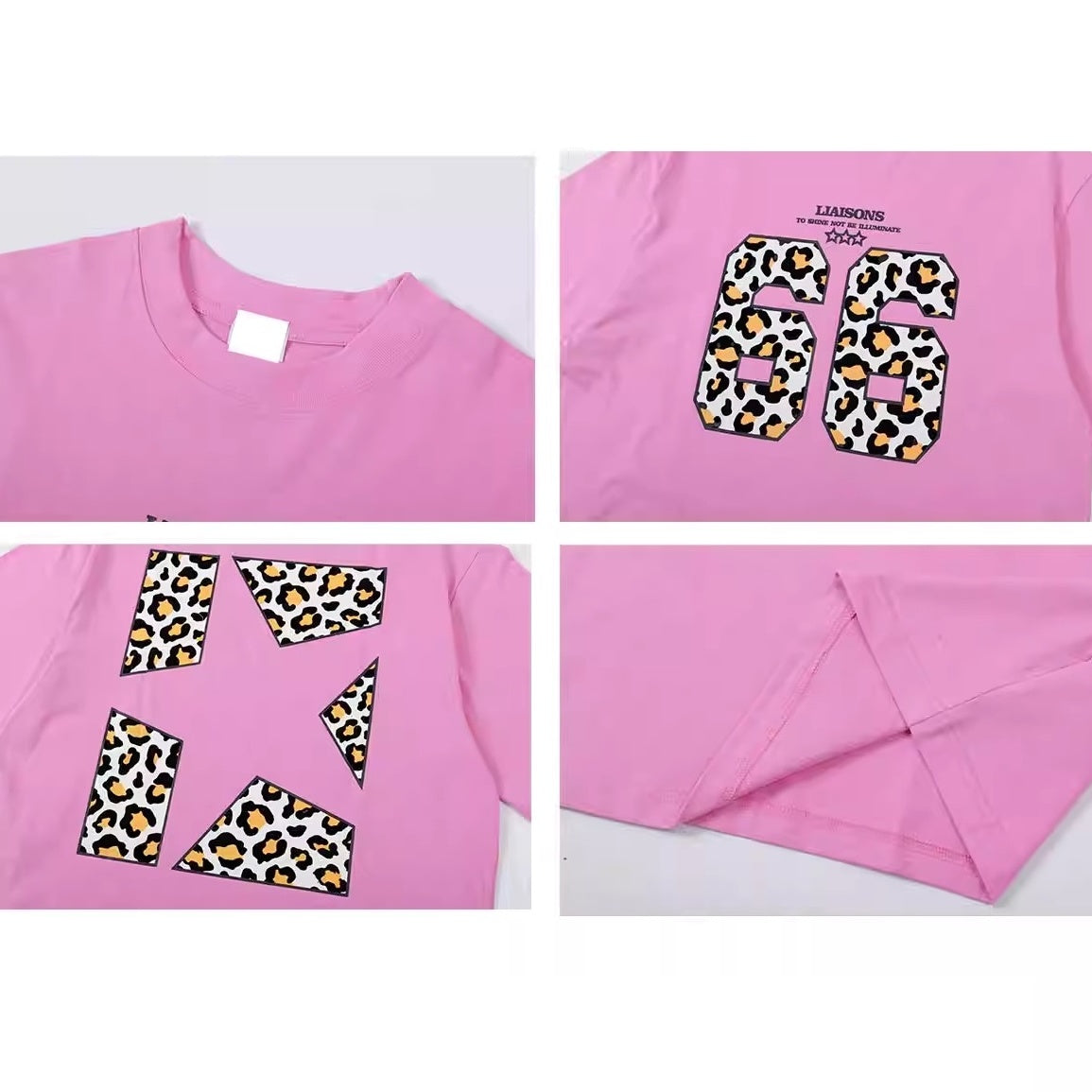 Flocked Leopard Print T-Shirt MN9009