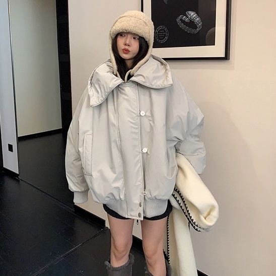 Loose Large Neckline Dolman Blouson OS2074