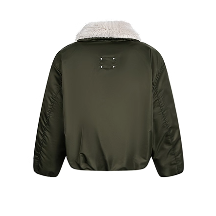 Fluffy Contrast Big Lapel Jacket EZ281