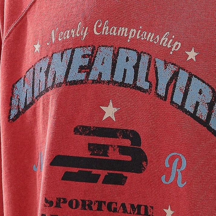 Vintage Letter Print Long Sleeve T-shirt MR8032