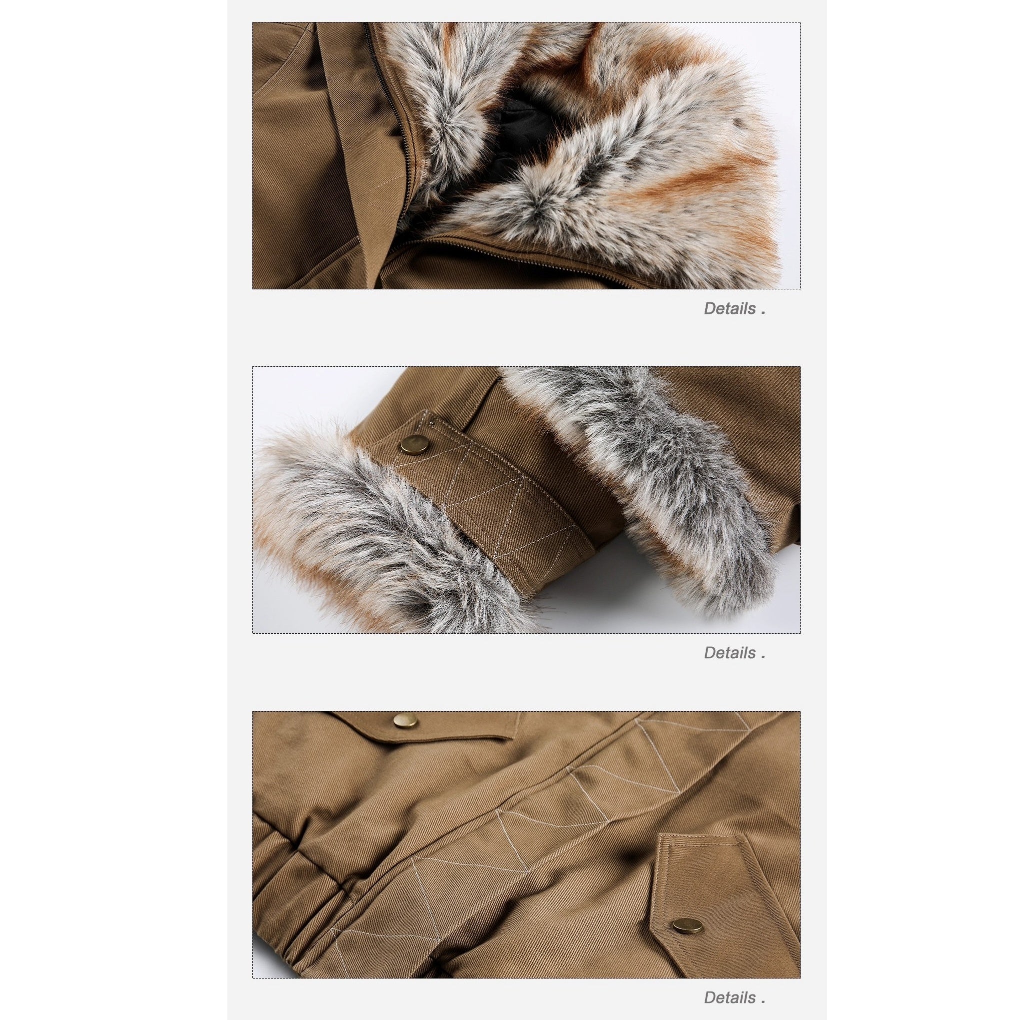 Large Fur Lapel Cropped Jacket EZ294