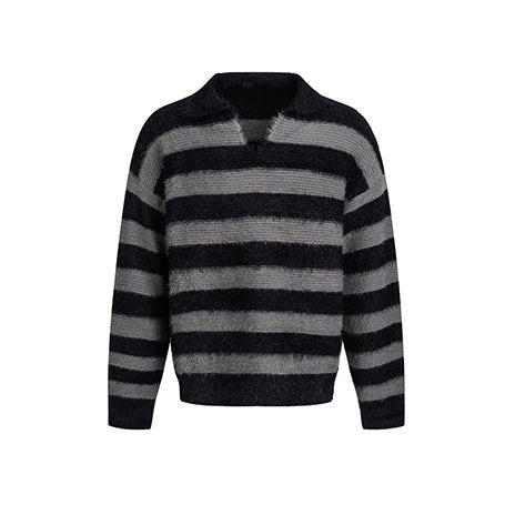 Border Lapels Contrast Sweater EZ265