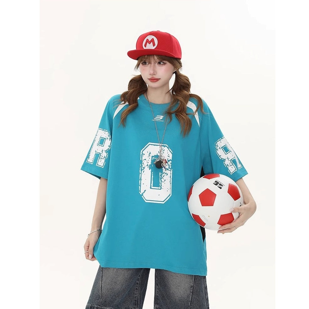 Retro Digital Print Sports T-shirt MW10235