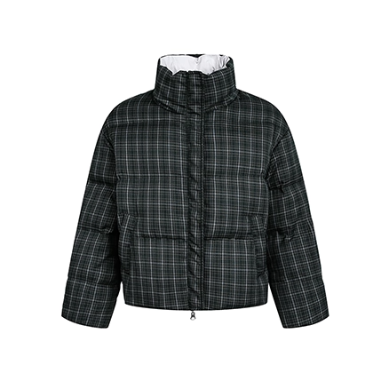 Reversible Plaid Down Jacket EZ299