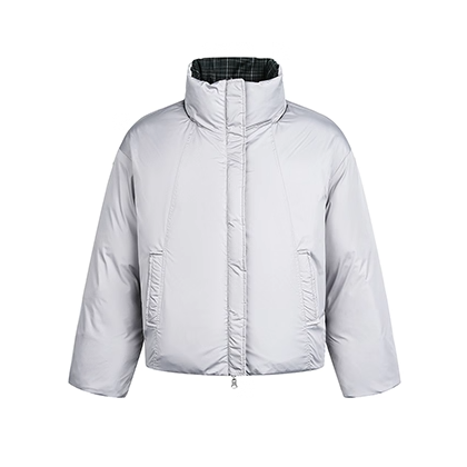 Reversible Plaid Down Jacket EZ299