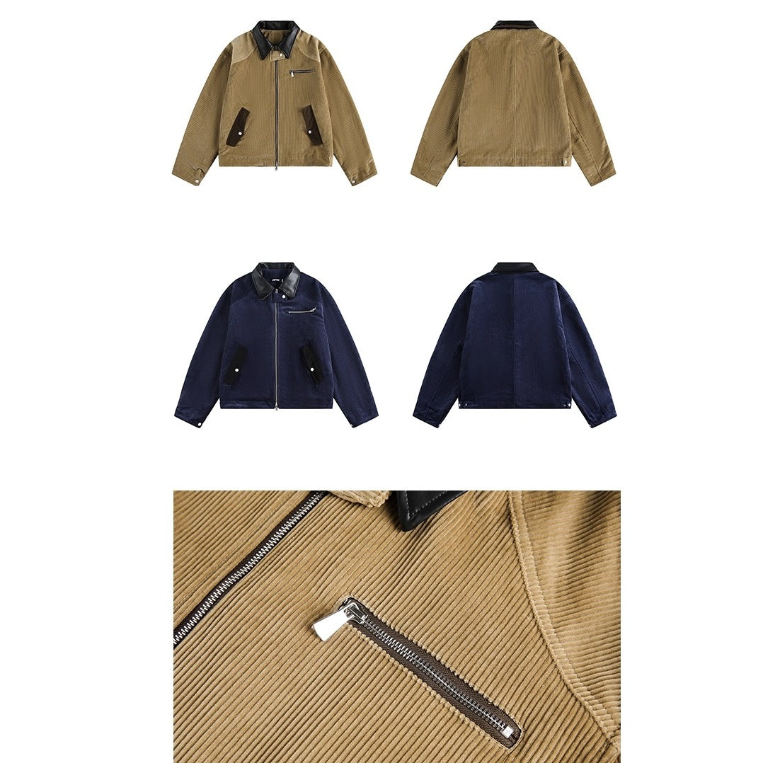 Cropped Corduroy Relaxed Zip Jacket OS2026