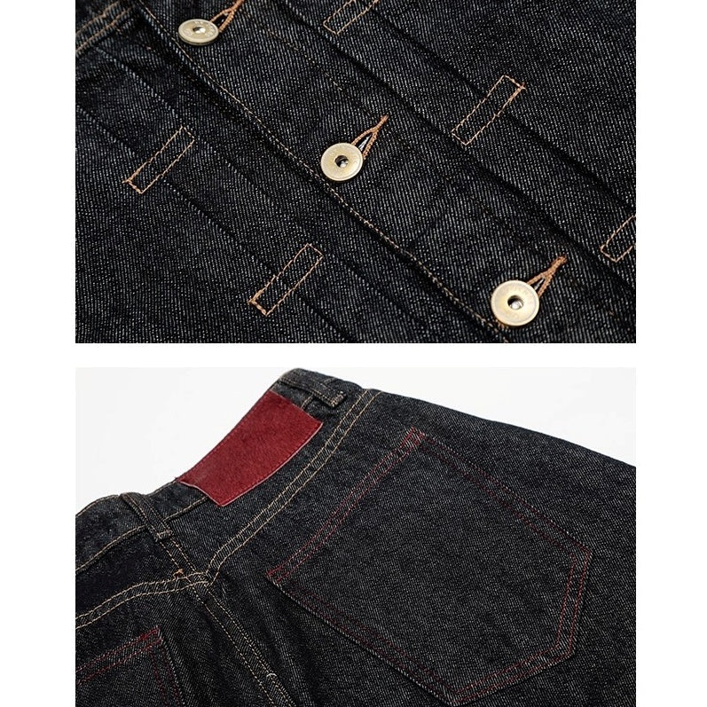【上下別売り】Cropped Denim Jacket + Wide Curve Jeans MW10243