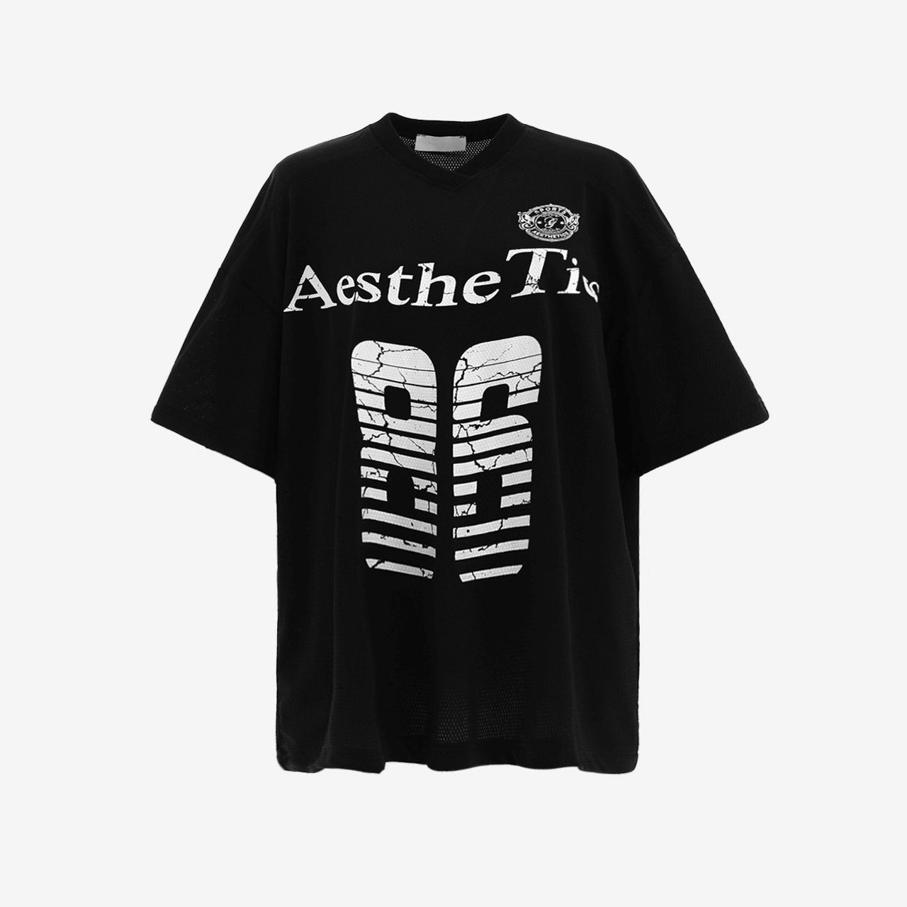 Letter Print Oversize Sports T-Shirt AC7118
