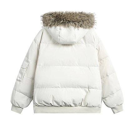 Large Fur Collar Hooded Down Jacket EZ301