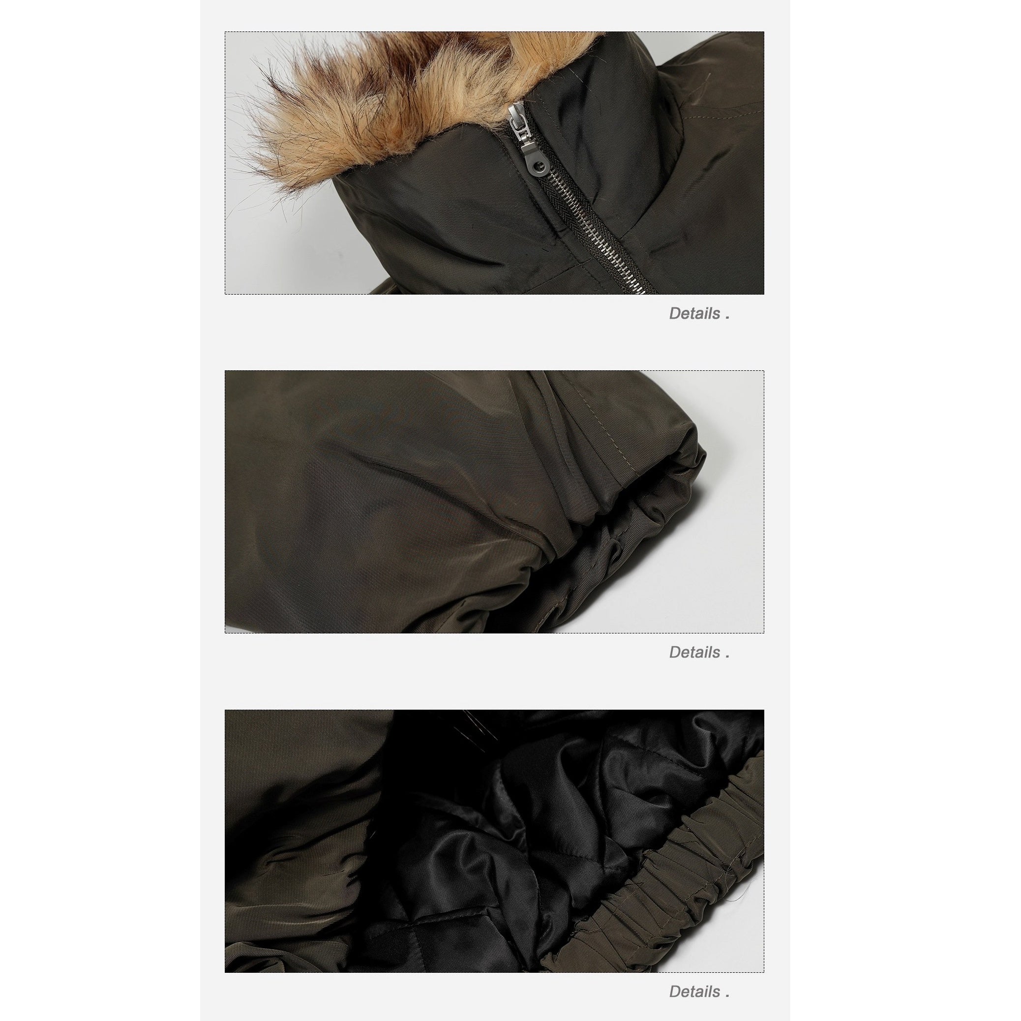 Stand Collar Fur Stitch Jacket EZ257