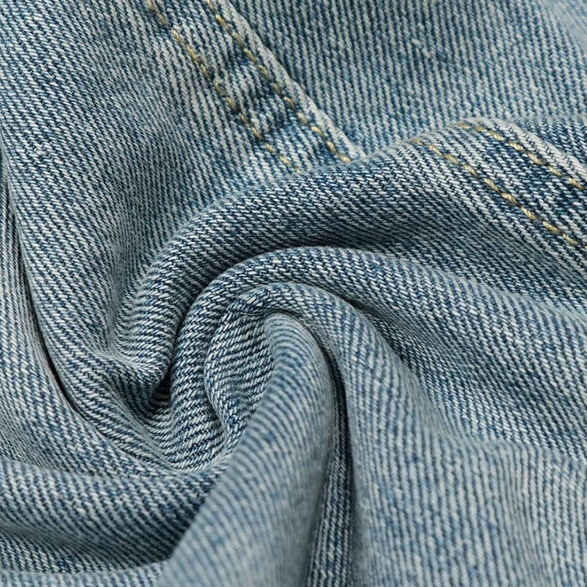 Three-bar Washed Distressed Loose Jeans MR8028