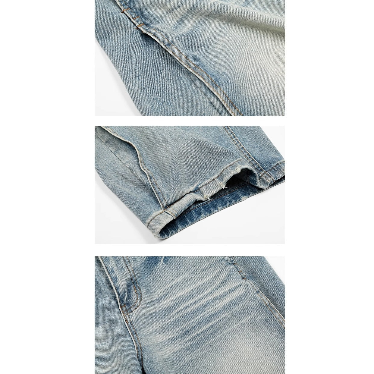Retro Slack Distressed Loose Straight Jeans MW10157