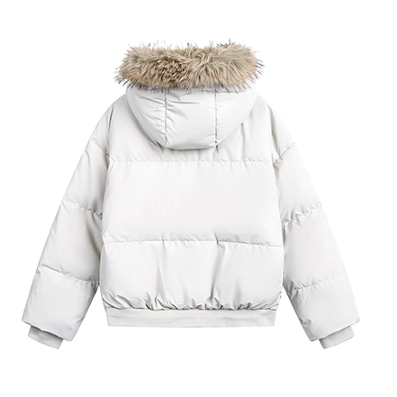 Volume Fur Collar Hooded Down Jacket EZ295
