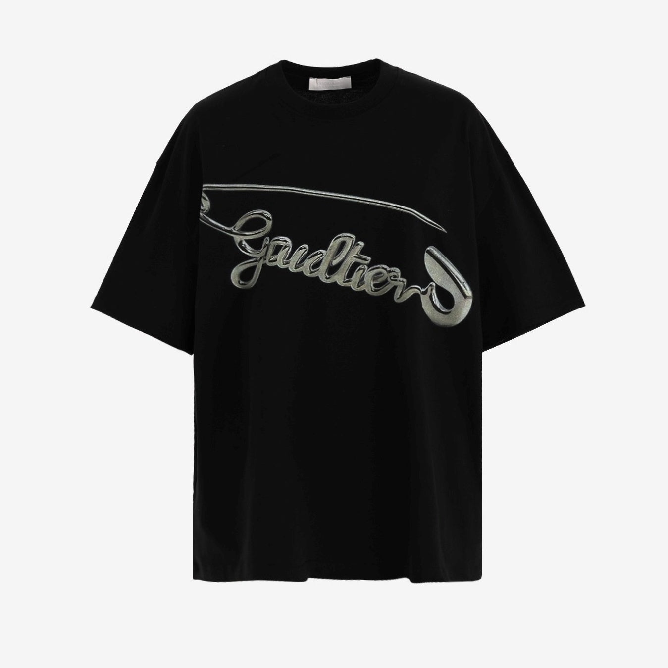 Metal Pin Print Loose T-Shirt AC7115