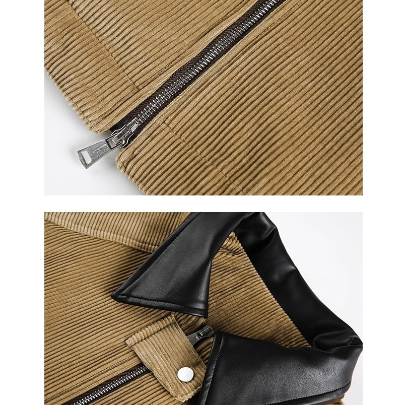 Cropped Corduroy Relaxed Zip Jacket OS2026