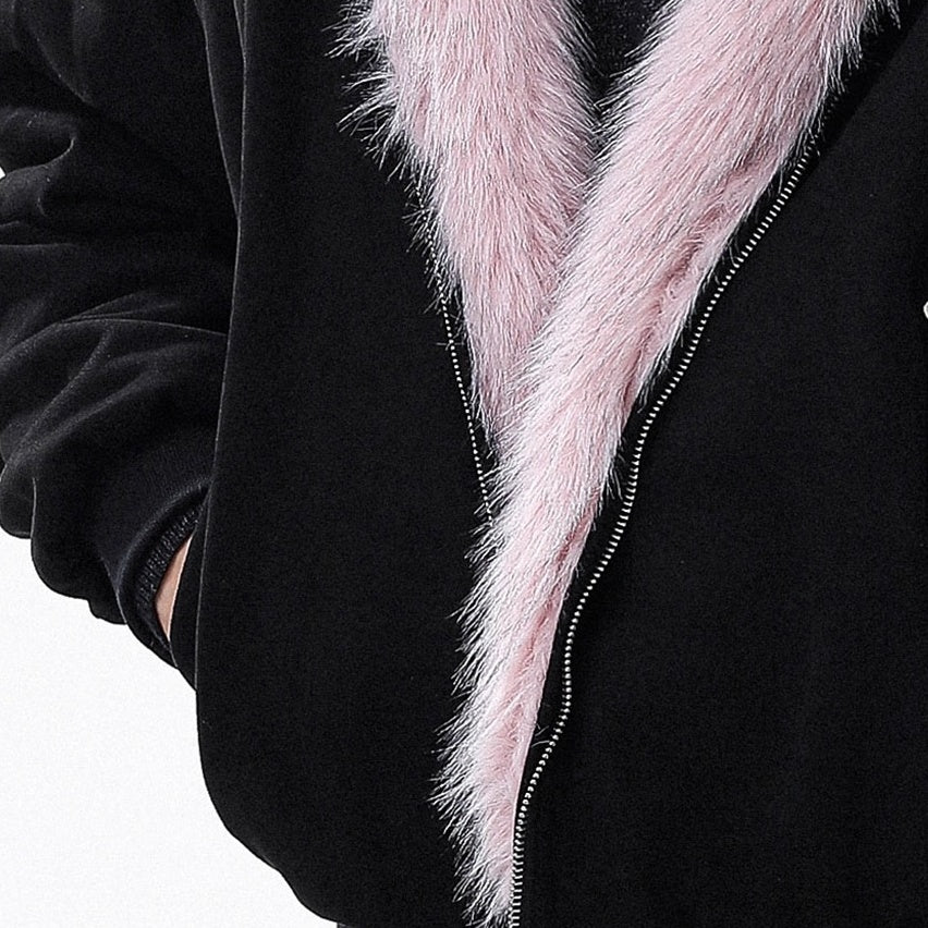 Fur Collar Reversible Hooded Jacket MR8030