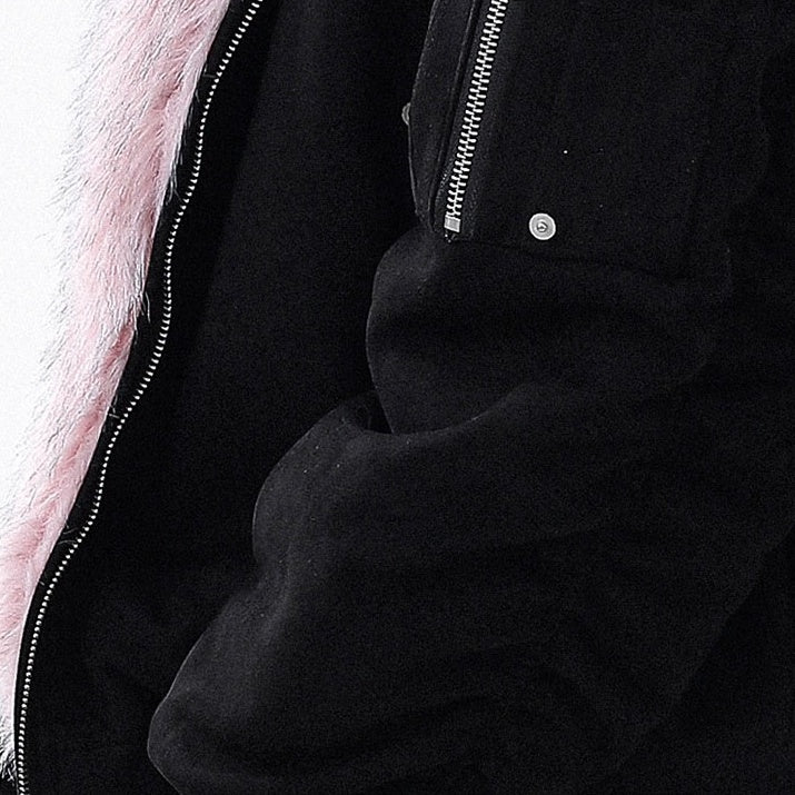 Fur Collar Reversible Hooded Jacket MR8030