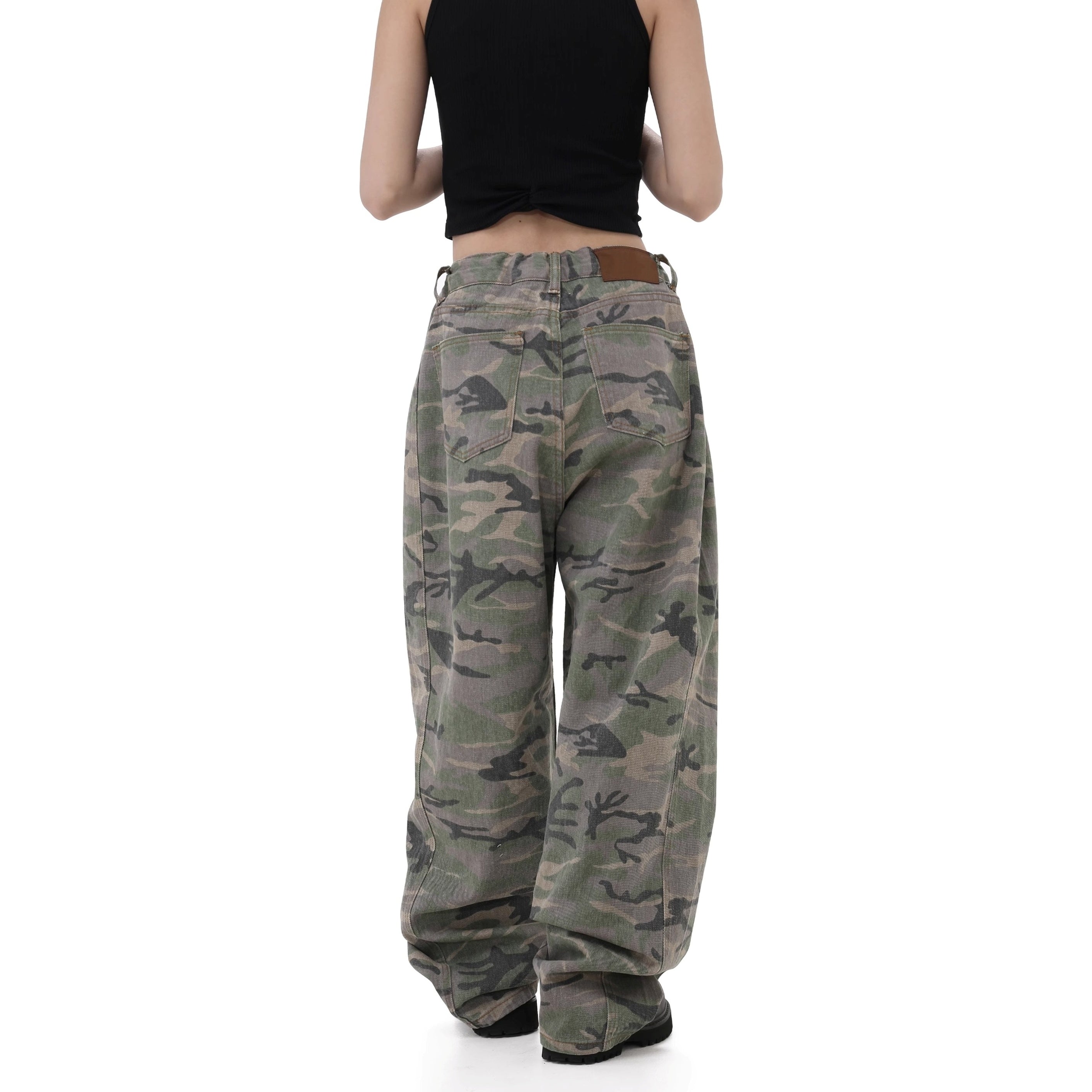 DrawString Camouflage Loose Jeans GB7028