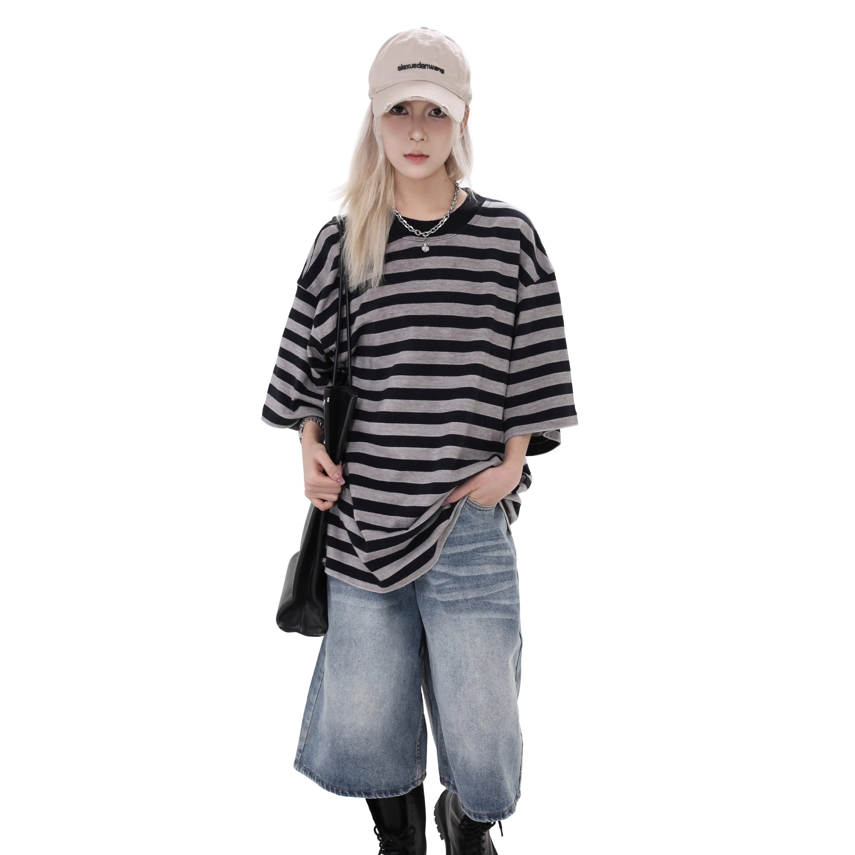 OverSize Border T-shirt GB7027