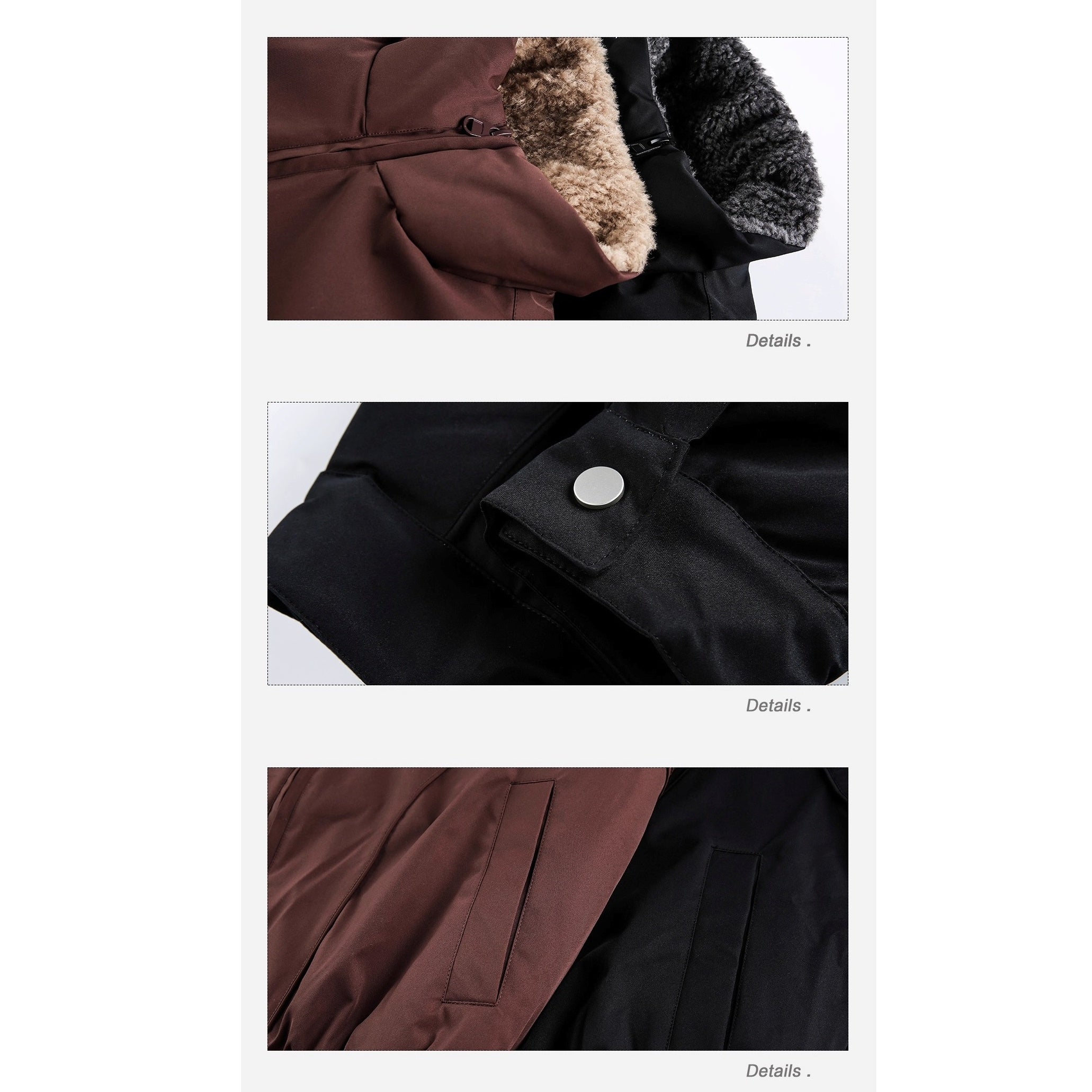 Furry Zip Simple Down Jacket EZ293