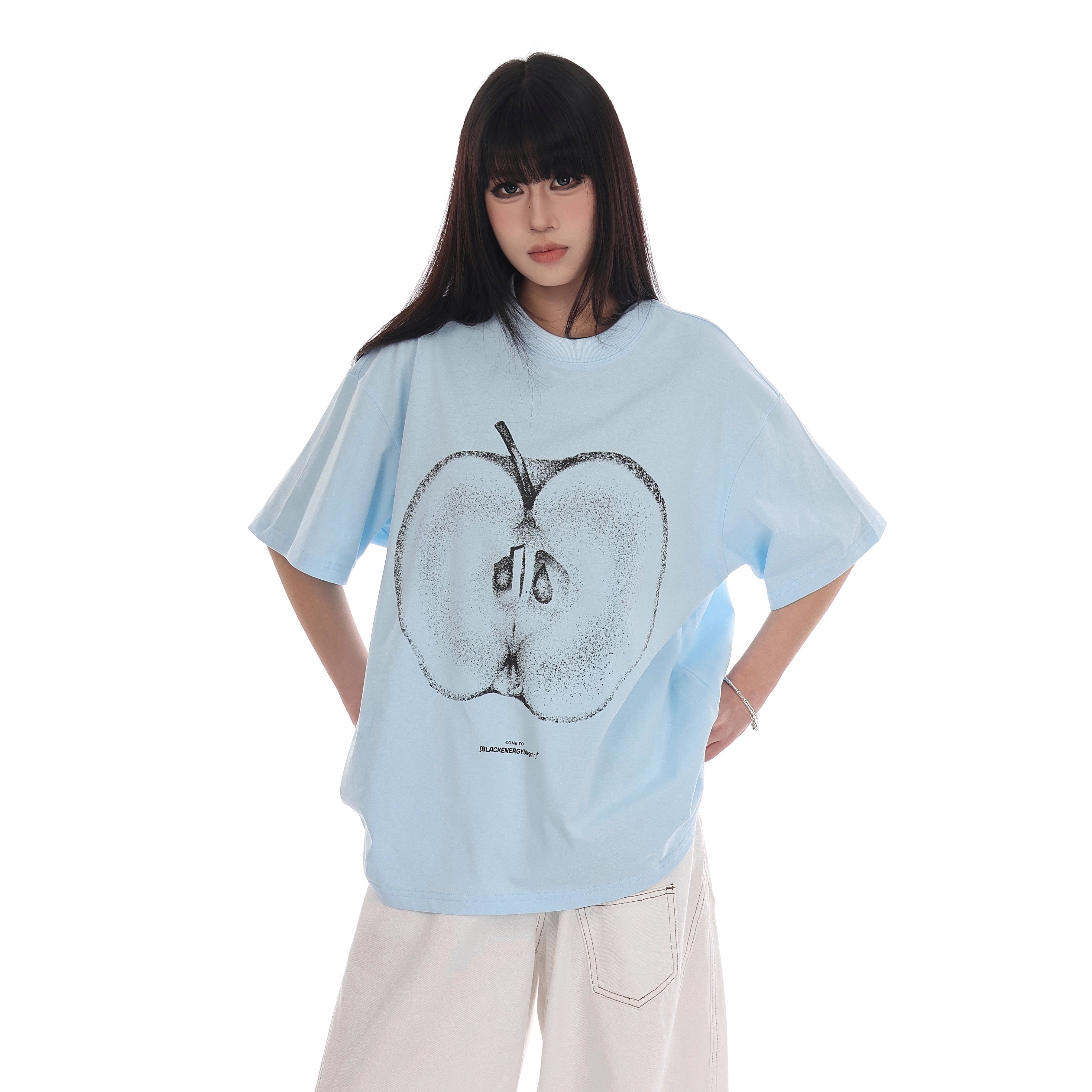 Cut Apple Print T-shirt VI2002