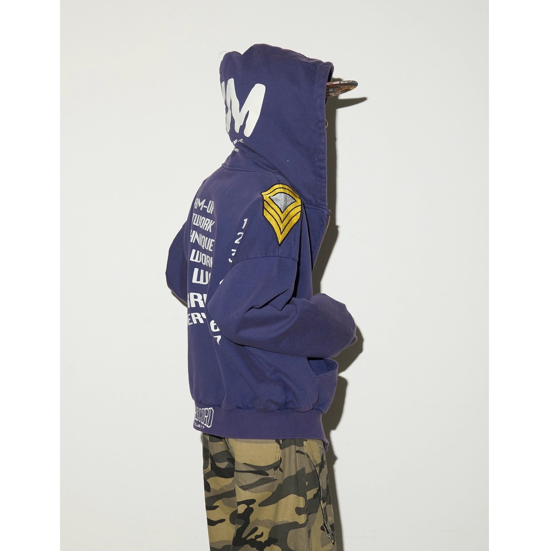 Letter Markings Washed Hooded  Parka MN9043
