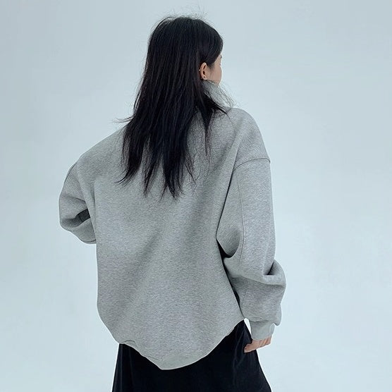 Turtleneck Number Logo Oversize Sweat OS2069