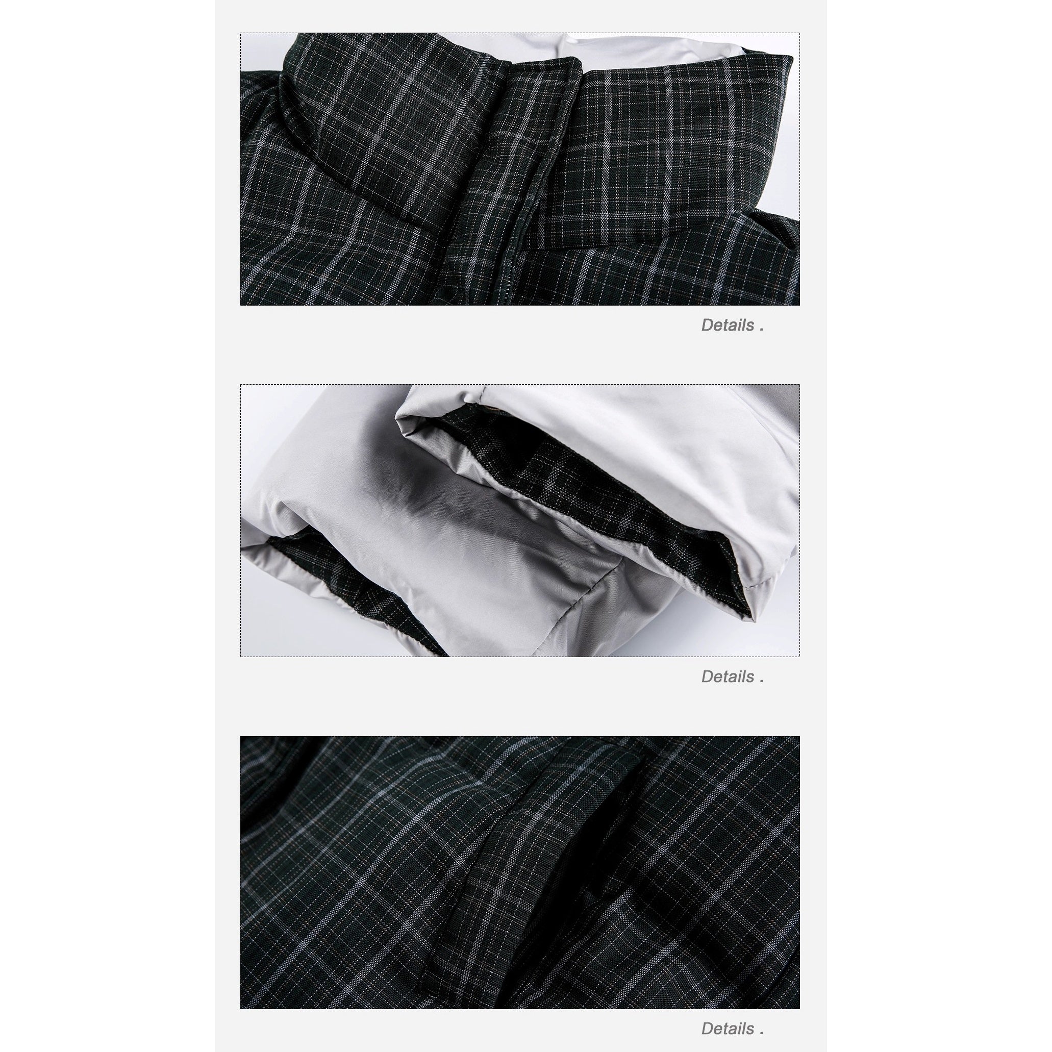 Reversible Plaid Down Jacket EZ299