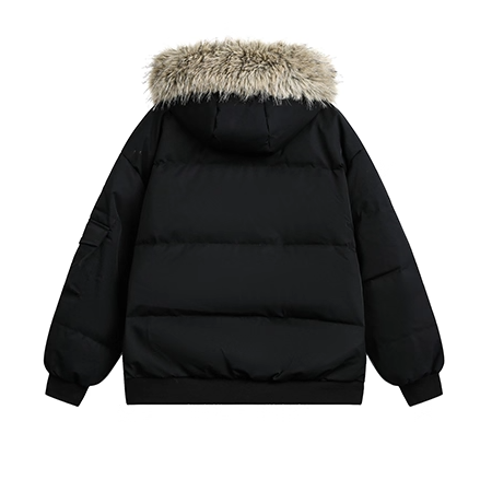 Large Fur Collar Hooded Down Jacket EZ301