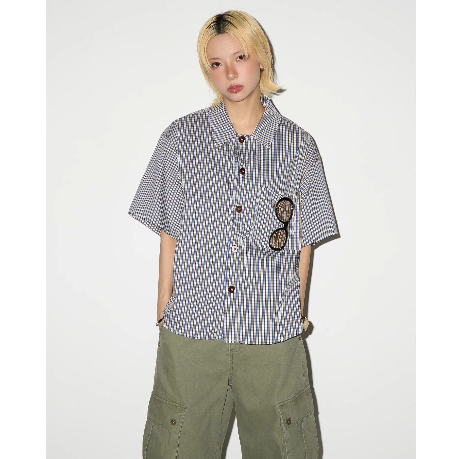 Simple Plaid Casual Shirt MN9015