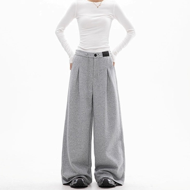Tuck Straight Wide-leg Casual Pants OS2018