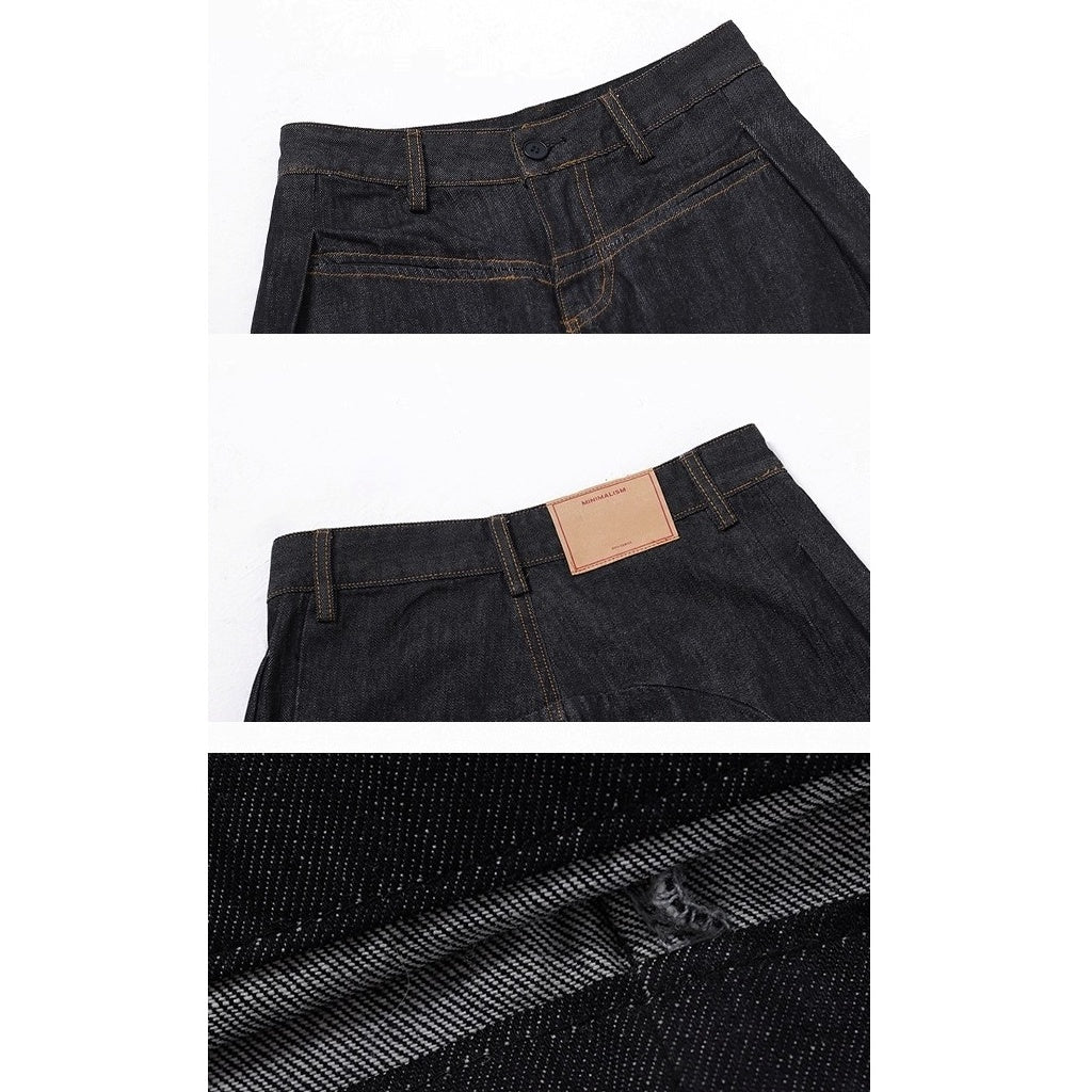 Stitch Wide-Leg Raw Cow Jeans AC7152