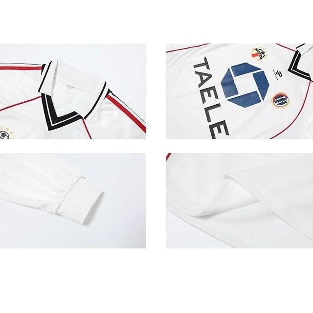 Campus Style Polo Collar Stripe Sports Shirt MW10258