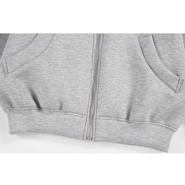 Embroidery Loose Vintage Short Hooded Jacket OS2027