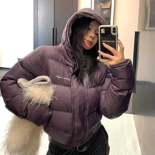 Retro Short Hooded Padded Jacket OS2071