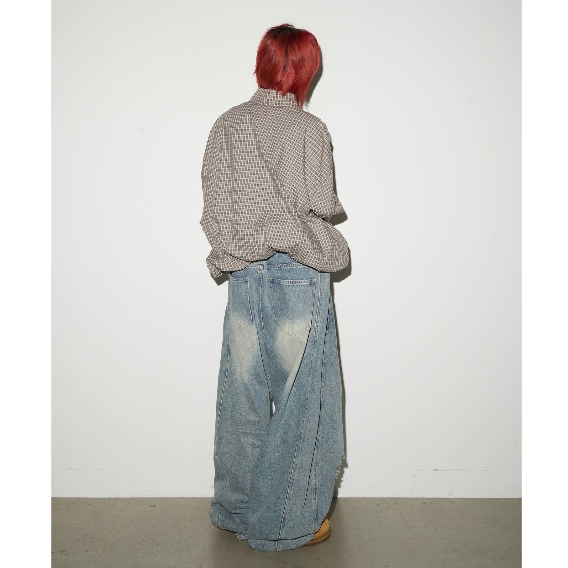 Crushed Cutle Ripped Curve Jeans MN9004